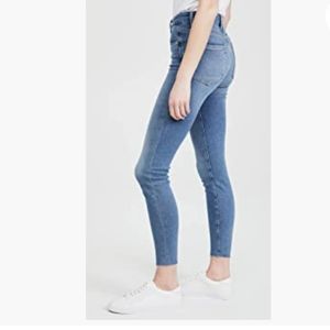 Good American Good Legs Cropped Raw Hem Skinny Jeans 4/27